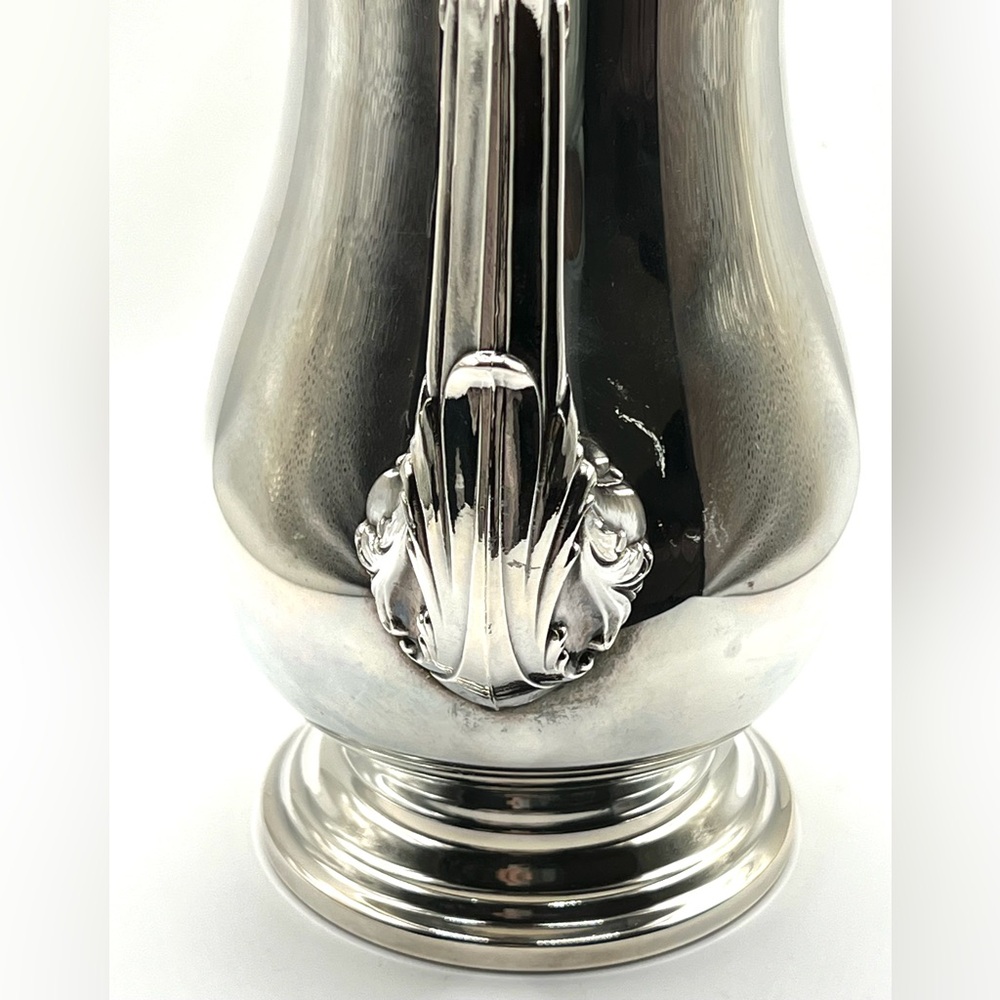 VTG WM Rogers 800 Silver Plated Footed Victorian Style Coffee Tea Pot w/Lid 10" - Picture 8 of 10
